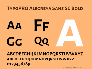 TypoPRO Alegreya Sans SC Bold Version 1.000;PS 001.000;hotconv 1.0.70;makeotf.lib2.5.58329 DEVELOPMENT Font Sample