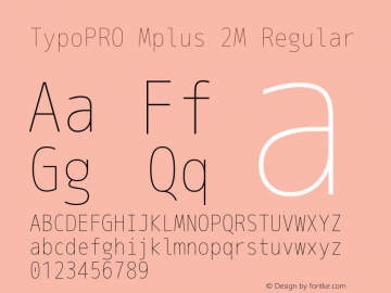 TypoPRO Mplus 2M Regular Version 1.059图片样张