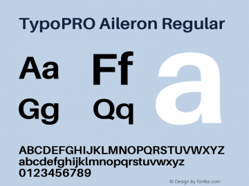 TypoPRO Aileron Regular Version 1.102;PS 001.102;hotconv 1.0.70;makeotf.lib2.5.58329 Font Sample