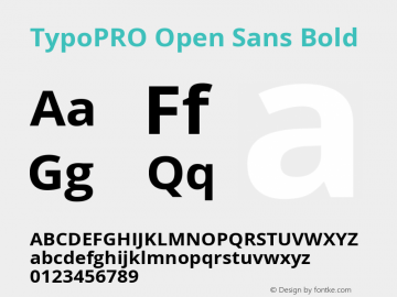 TypoPRO Open Sans Bold Version 1.10 Font Sample