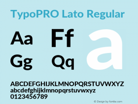 TypoPRO Lato Regular Version 2.010; 2014-09-01; http://www.latofonts.com/ Font Sample