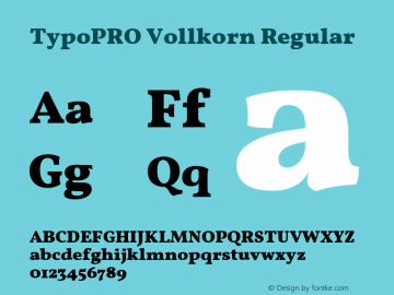 TypoPRO Vollkorn Regular Version 2.001图片样张