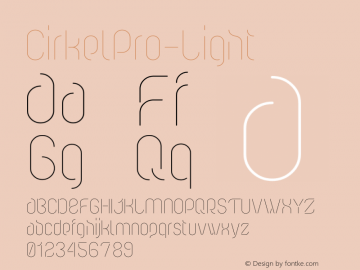 CirkelPro-Light ☞ Version 1.005;com.myfonts.forte-type.cirkel-pro.light.wfkit2.3vNr Font Sample