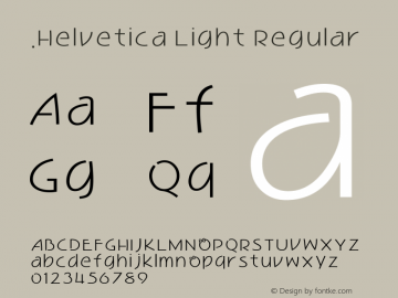 .Helvetica Light Regular 6.0d1e1图片样张