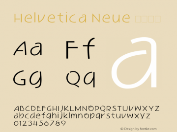 Helvetica Neue 超细斜体 10.0d35e1 Font Sample