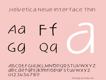 .Helvetica Neue Interface Thin 10.0d35e1图片样张