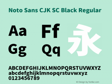 Noto Sans CJK SC Black Regular Version 1.004;PS 1.004;hotconv 1.0.82;makeotf.lib2.5.63406图片样张