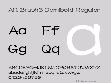 AR Brush3 Demibold Regular Version 2.10图片样张