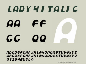 Lady 4 Italic 1.0 Tue Apr 25 12:15:35 1995图片样张