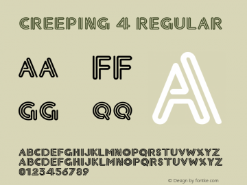 Creeping 4 Regular Converted from C:\WINDOWS\EKLEKTIN.TF1 by ALLTYPE图片样张