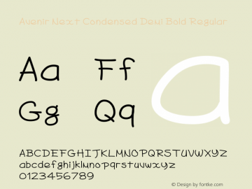Avenir Next Condensed Demi Bold Regular 8.0d5e4 Font Sample