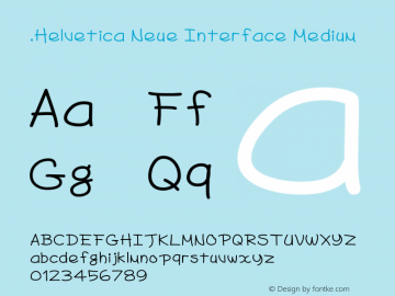 .Helvetica Neue Interface Medium 10.0d35e1 Font Sample