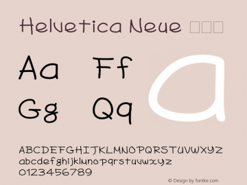 Helvetica Neue 超细体 10.0d35e1 Font Sample