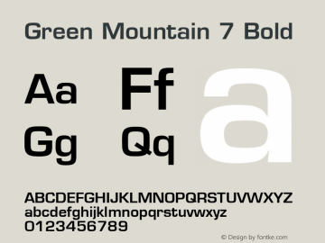Green Mountain 7 Bold 001.003图片样张