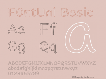 F0ntUni Basic Version 1.0-beta1 Font Sample
