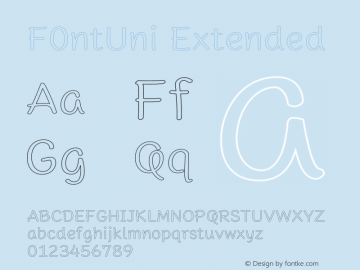 F0ntUni Extended Version 1.0-beta1 Font Sample