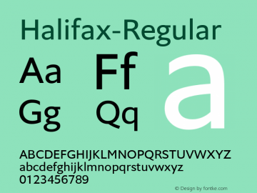 Halifax-Regular ☞ Version 1.000;com.myfonts.easy.hoftype.halifax.regular.wfkit2.version.4pvi图片样张
