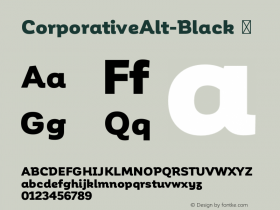 CorporativeAlt-Black ☞ Version 1.000;PS 001.000;hotconv 1.0.70;makeotf.lib2.5.58329;com.myfonts.easy.latinotype.corporative.alt-black.wfkit2.version.4pwR Font Sample