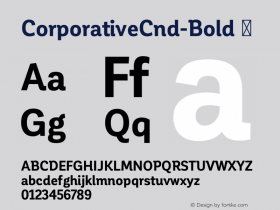 CorporativeCnd-Bold ☞ Version 1.000;PS 001.000;hotconv 1.0.70;makeotf.lib2.5.58329;com.myfonts.easy.latinotype.corporative.condensed-bold.wfkit2.version.4pxj图片样张