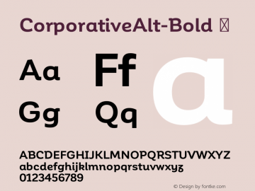 CorporativeAlt-Bold ☞ Version 1.000;PS 001.000;hotconv 1.0.70;makeotf.lib2.5.58329;com.myfonts.easy.latinotype.corporative.alt-bold.wfkit2.version.4pwW Font Sample