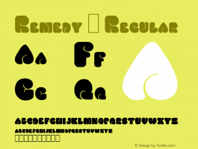 Remedy 1 Regular Altsys Metamorphosis:5/3/93 Font Sample