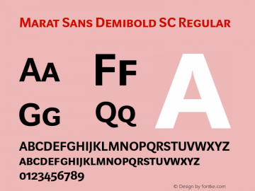 Marat Sans Demibold SC Regular Version 1.001;PS 1.000;hotconv 1.0.70;makeotf.lib2.5.58329图片样张