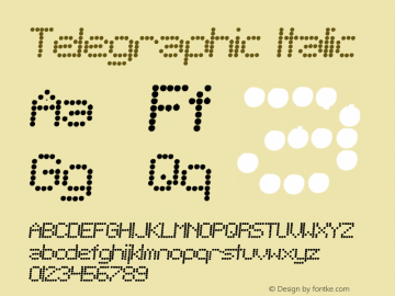 Telegraphic Italic 1.0图片样张
