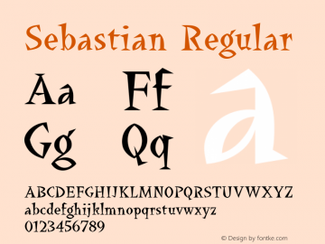 Sebastian Regular v1..0 Font Sample