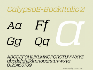 CalypsoE-BookItalic ☞ 1.000;com.myfonts.easy.typolar.calypso-e.book-italic.wfkit2.version.3yCv图片样张