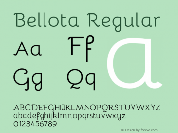 Bellota Regular Version 2.500;PS 002.500;hotconv 1.0.70;makeotf.lib2.5.58329 Font Sample