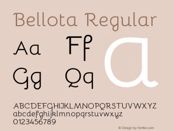 Bellota Regular Version 2.500 Font Sample