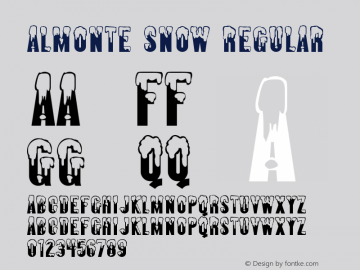 Almonte Snow Regular Version 4.000 Font Sample