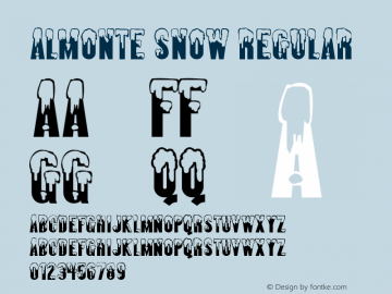 Almonte Snow Regular Version 2.000 2004 Font Sample