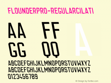 FlounderPro-RegularCilati ☞ Version 1.000;com.myfonts.easy.dominik-krotscheck.flounder-pro.cilati.wfkit2.version.4ep8 Font Sample