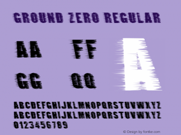 Ground Zero Regular v3.0 - 7/20/10 Font Sample