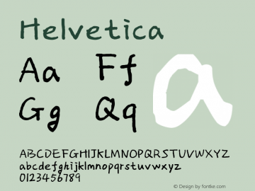 Helvetica 细体 9.0d4e1 Font Sample