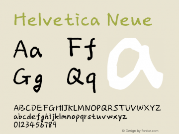 Helvetica Neue 常规体 10.0d35e1图片样张