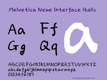 .Helvetica Neue Interface Italic 10.0d35e1图片样张