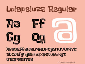Lolapeluza Regular Version 1.000;PS 001.000;hotconv 1.0.70;makeotf.lib2.5.58329 DEVELOPMENT图片样张
