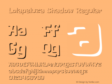 Lolapeluza Shadow Regular Version 1.000;PS 001.000;hotconv 1.0.70;makeotf.lib2.5.58329 DEVELOPMENT图片样张