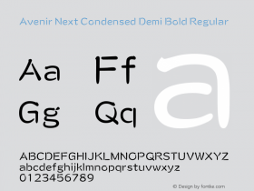 Avenir Next Condensed Demi Bold Regular 8.0d5e4图片样张