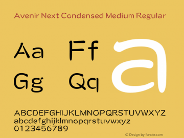 Avenir Next Condensed Medium Regular 8.0d5e4图片样张