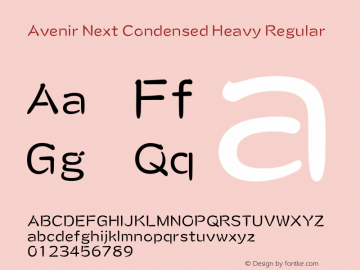 Avenir Next Condensed Heavy Regular 8.0d5e4图片样张