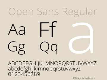 Open Sans Regular Version 1.100;PS 001.100;hotconv 1.0.70;makeotf.lib2.5.58329图片样张