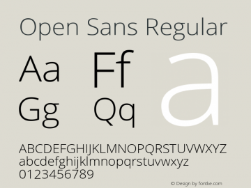 Open Sans Regular Version 1.100;PS 001.100;hotconv 1.0.70;makeotf.lib2.5.58329图片样张