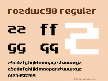 RoadWC98 Regular Version 1.0 Font Sample
