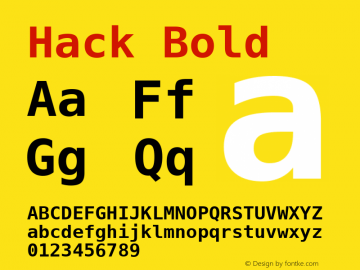 Hack Bold 1.0.0 Font Sample