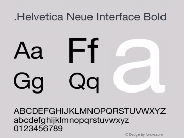 .Helvetica Neue Interface Bold 10.0d35e1图片样张