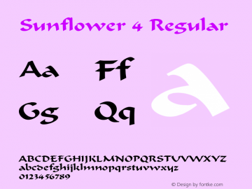 Sunflower 4 Regular 1.0 Tue Apr 25 20:28:50 1995 Font Sample