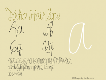 Tycho Hairline Version 1.000 Font Sample
